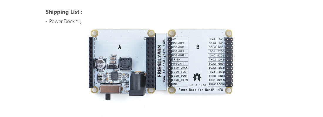 Power Dock for NanoPi NEO/NEO2/Air