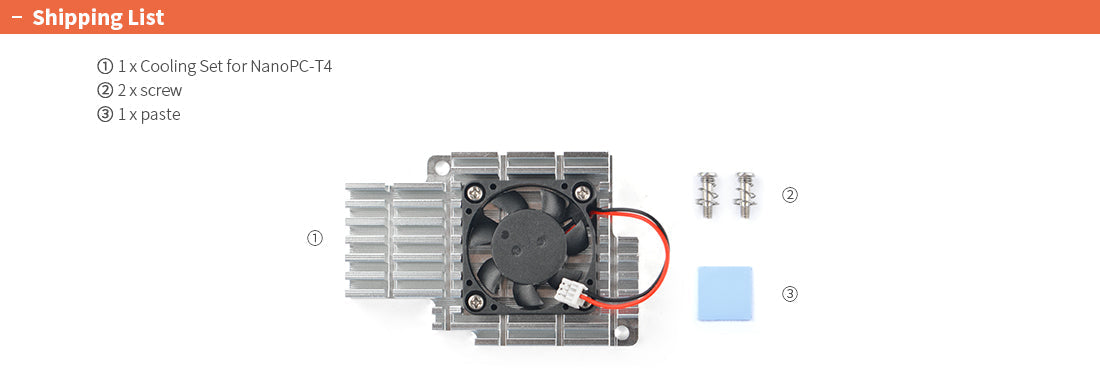 Cooling Set for NanoPC-T4