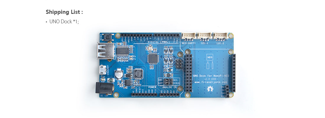 Uno Dock V1.0 for NanoPi NEO