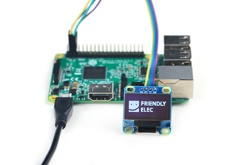 Friendly Elec Oled White Display Module 0.96inch I2C 128x64