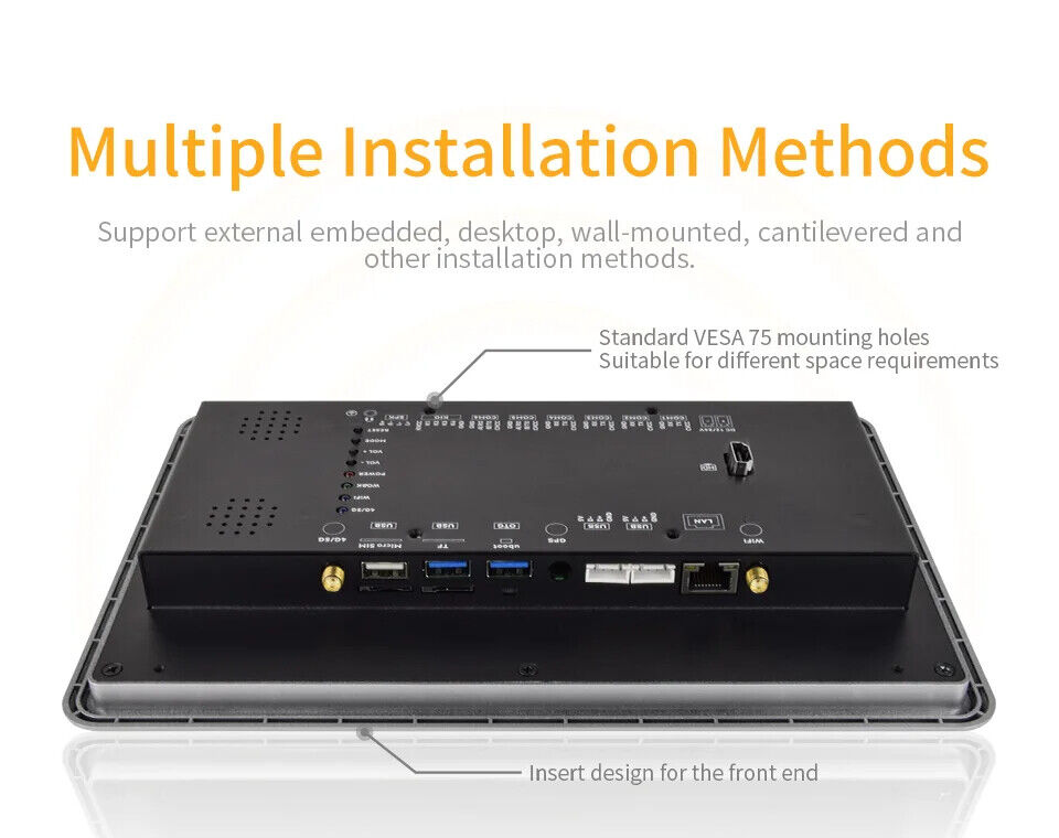 10.1" inch A133P 2x INT SPK All in One HMI Android Panel PC, ControlHUB Series, IPS, ABS Larger Frame
