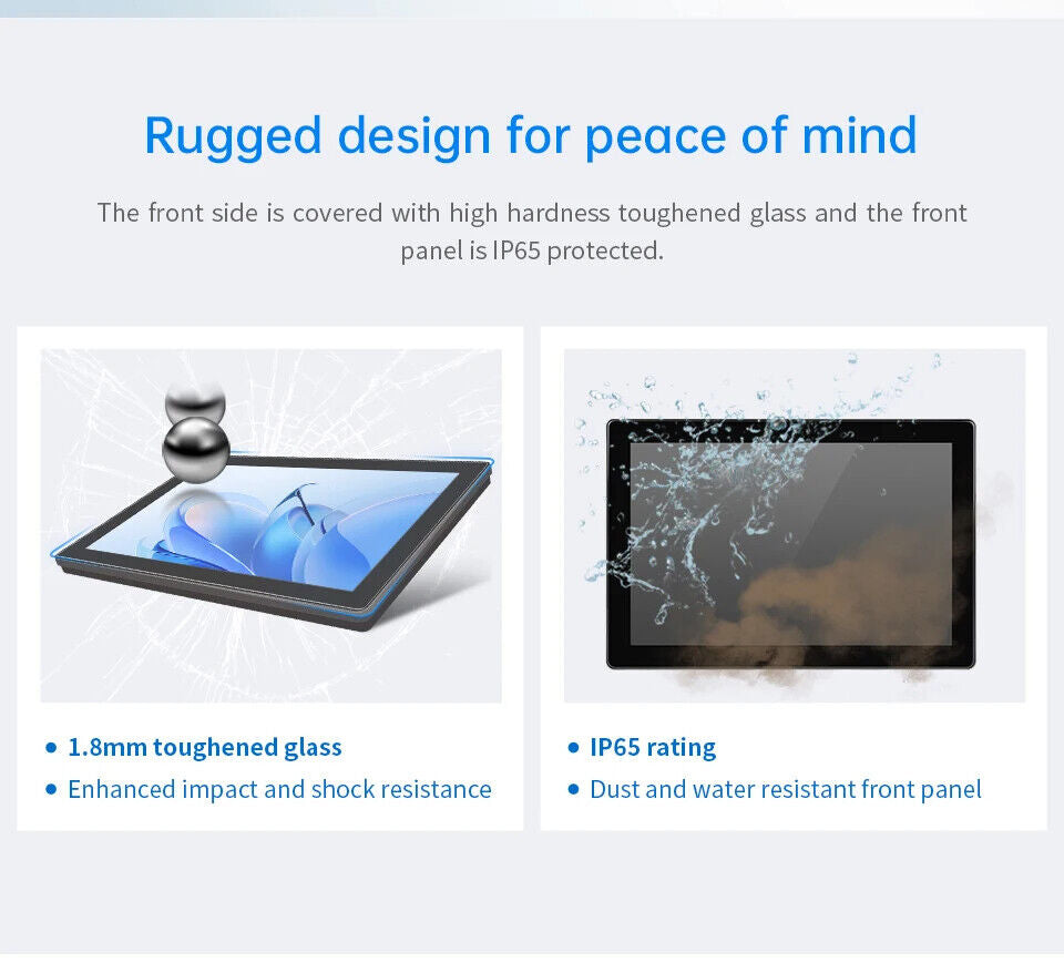 10.1" inch RK3288 2x INT SPK All in One HMI Android Panel PC, ControlHUB Series, IPS, ABS Frame