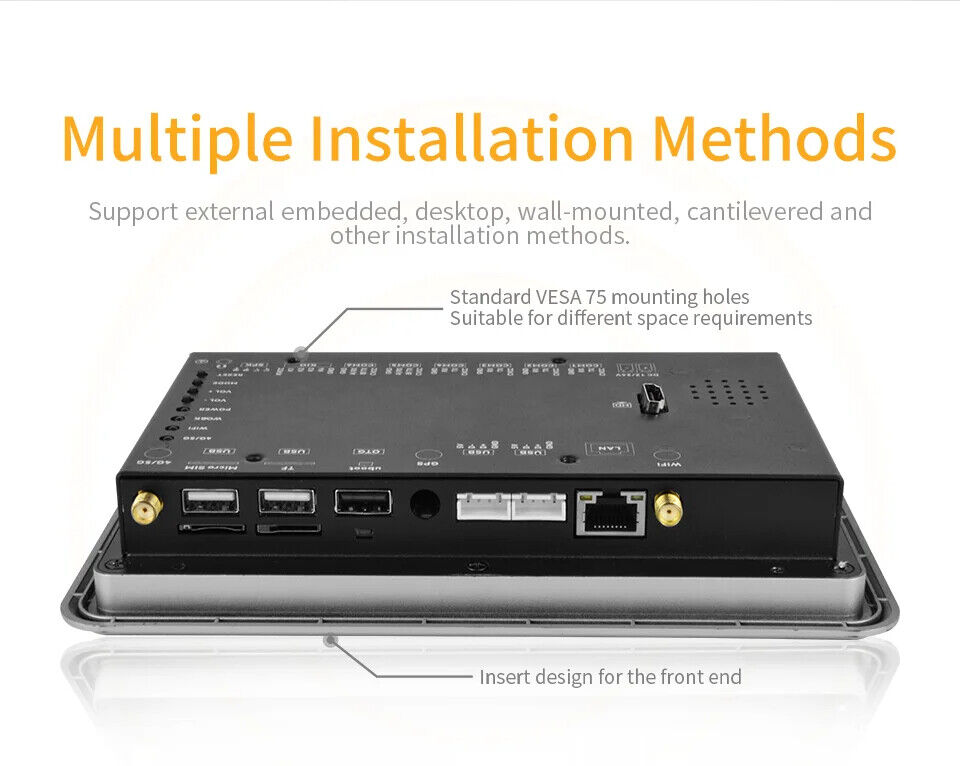 7" inch RK3288 2x INT SPK All in One HMI Android Panel PC, ControlHUB Series, IPS, ABS Larger Frame