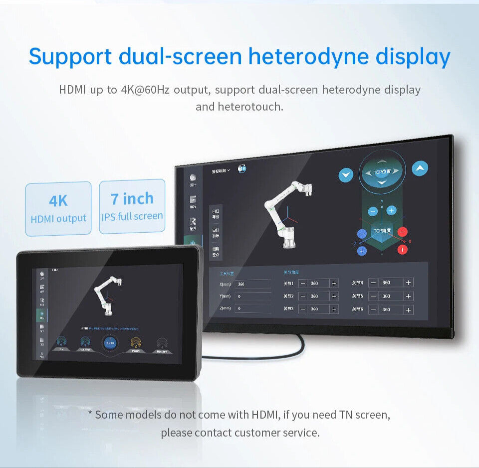 7" inch RK3568 2x INT SPK All in One HMI Android Panel PC, ControlHUB Series, IPS, ABS Frame