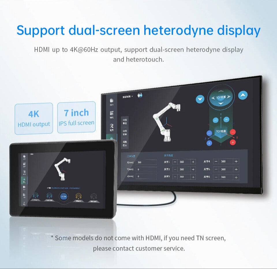 7" inch A133P 2x INT SPK All in One HMI Android Panel PC, ControlHUB Series, IPS, ABS Frame