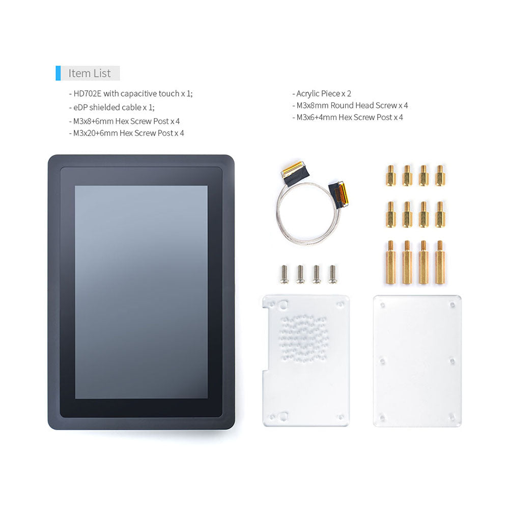 7inch eDP LCD Display with Cap-Touch (HD702E)