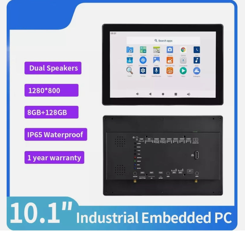 10.1" inch RK3288 2x INT SPK All in One HMI Android Panel PC, ControlHUB Series, IPS, ABS Frame