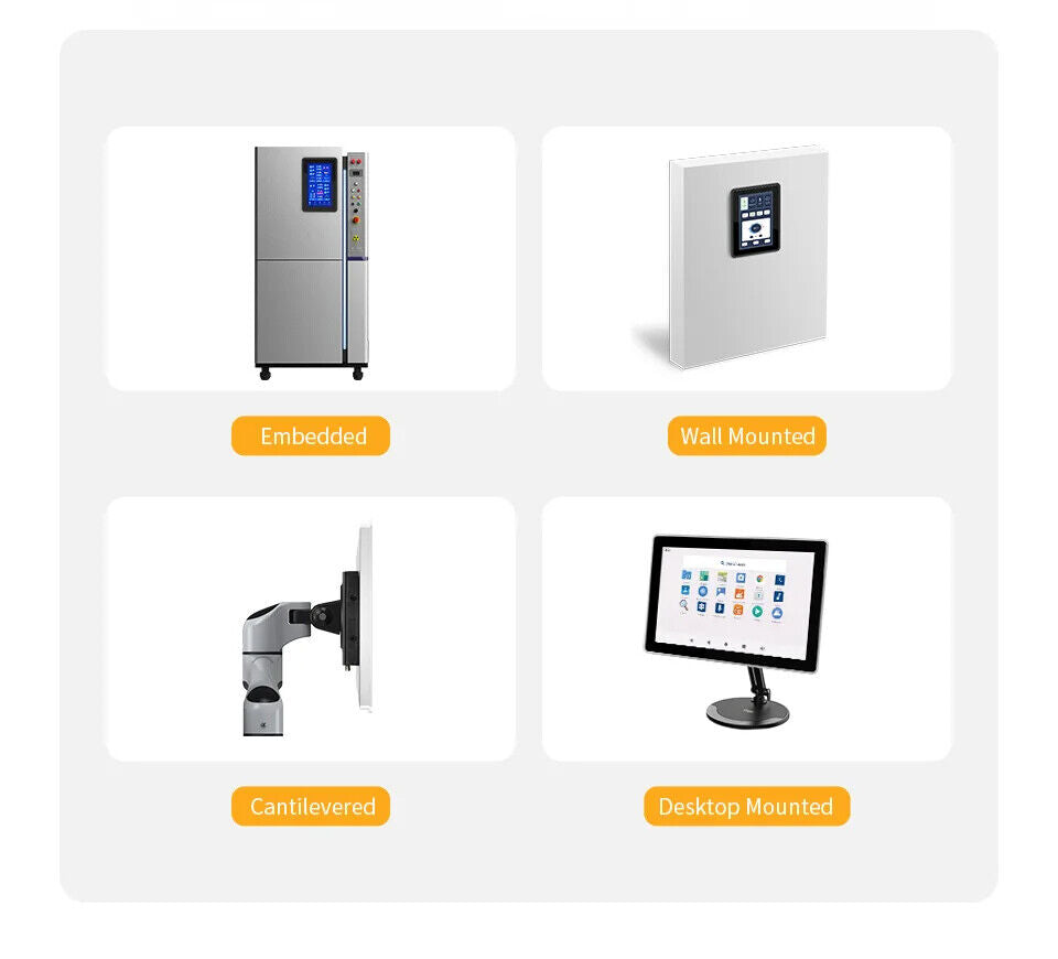 7" inch RK3568 2x INT SPK All in One HMI Android Panel PC, ControlHUB Series, IPS, ABS Larger Frame