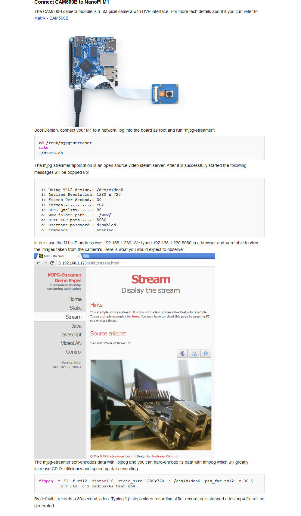 CAM500B - 5MP 1080p Camera Module with OV5640 Chip