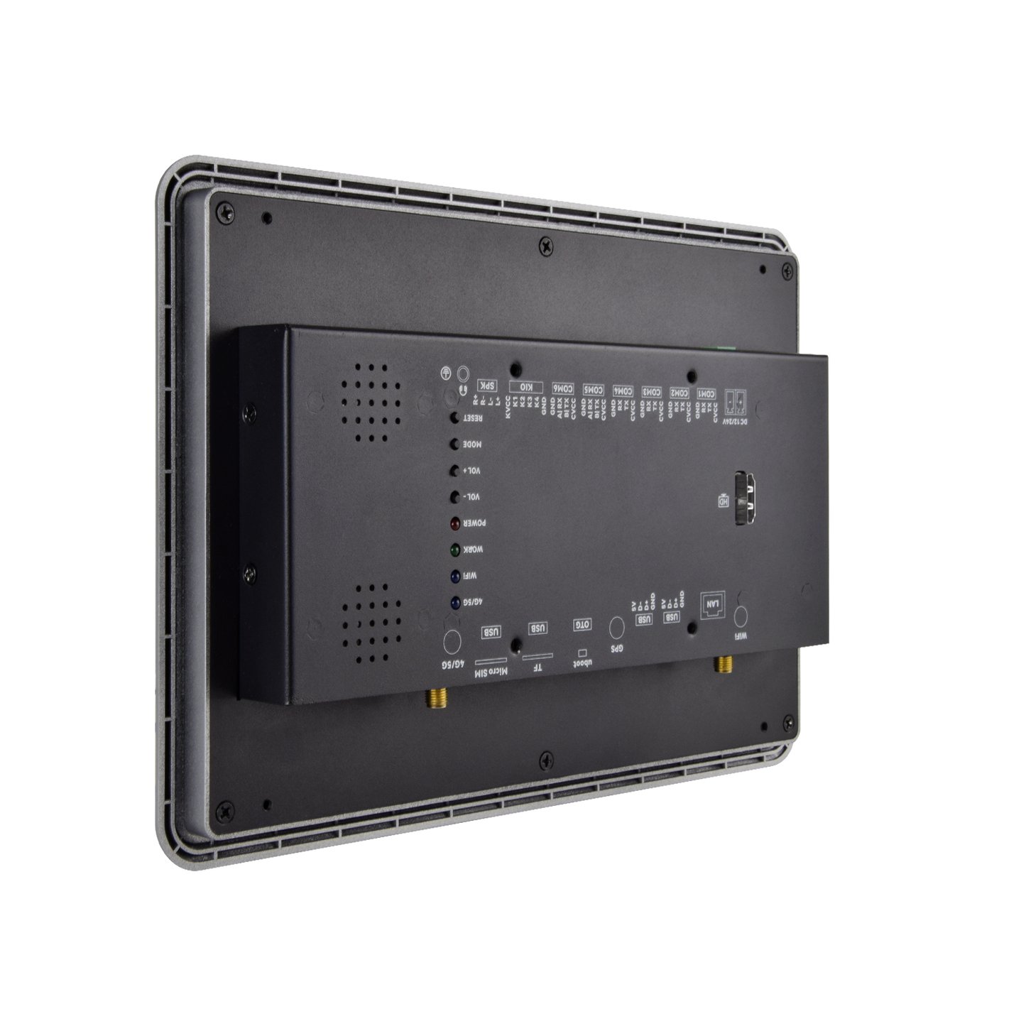 10.1" inch RK3288 2x INT SPK All in One HMI Android Panel PC, ControlHUB Series, IPS, ABS Larger Frame