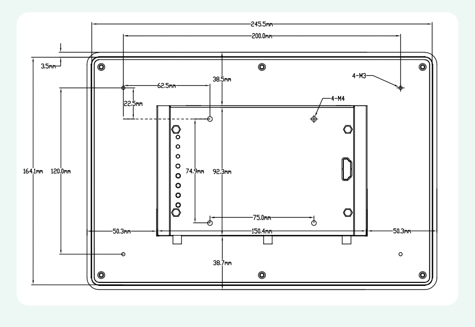 10.1" inch RK3288 All in One HMI Android Panel PC, ControlHUB Series, IPS, AL Frame