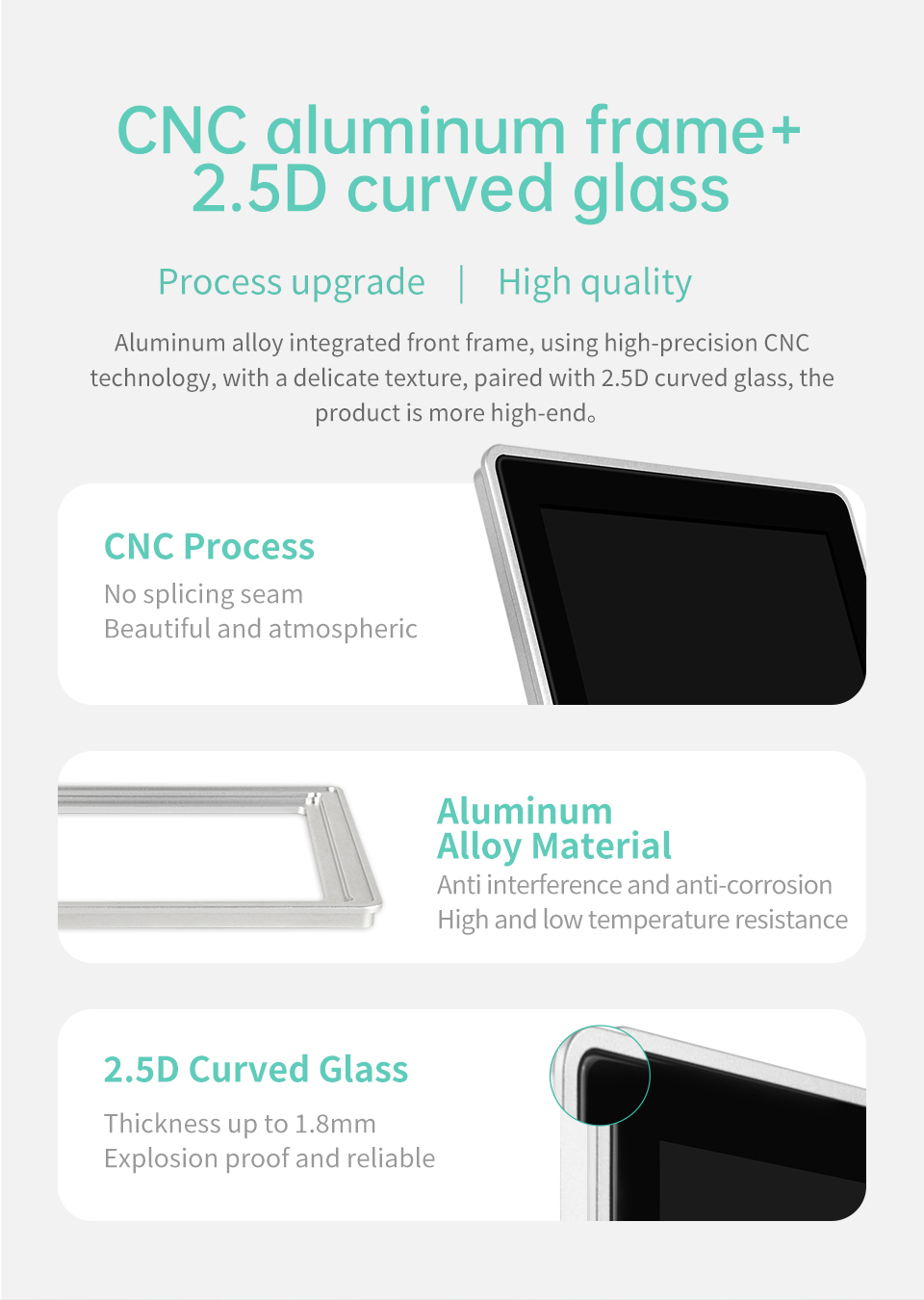 7" inch RK3288 All in One HMI Android Panel PC, ControlHUB Series, IPS, AL Frame