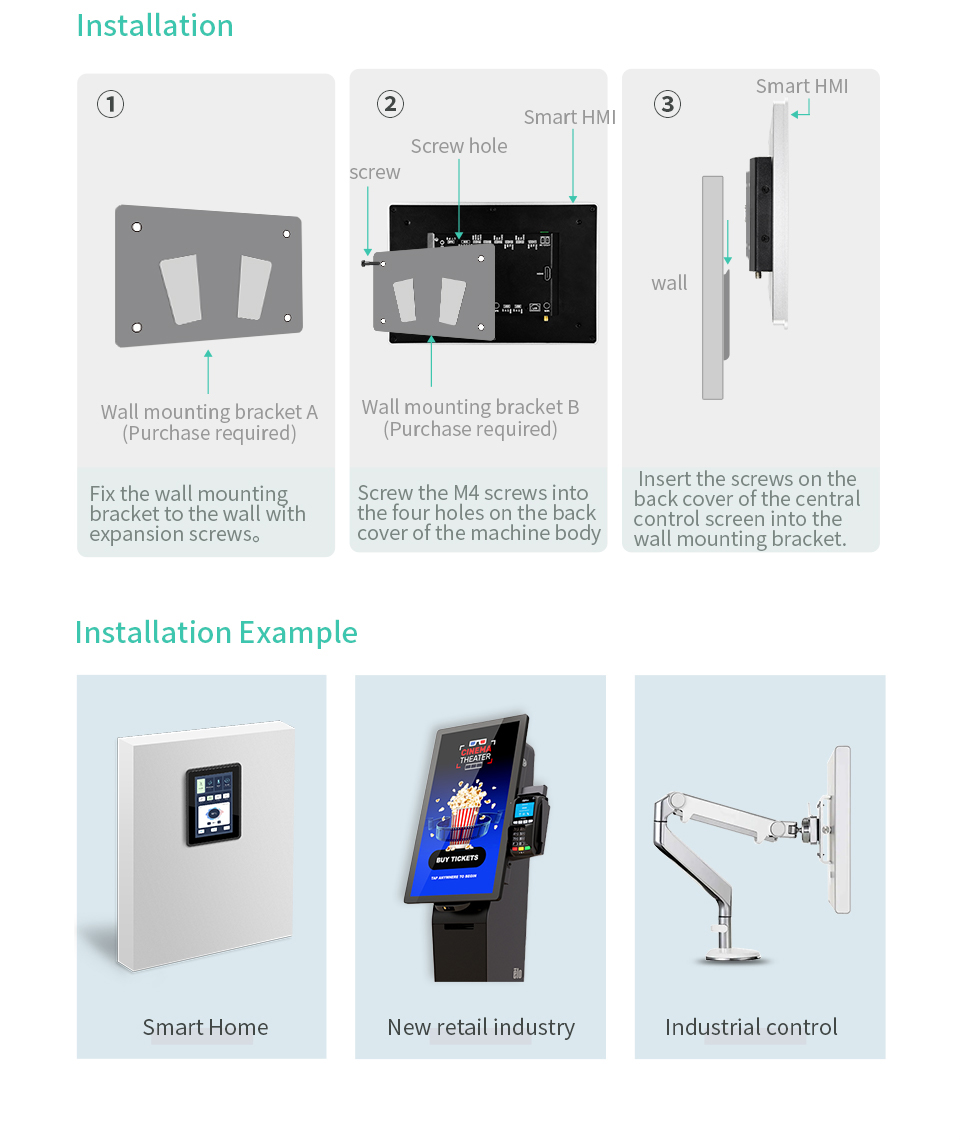10.1" inch A133P All in One HMI Android Panel PC, ControlHUB Series, IPS, AL Frame