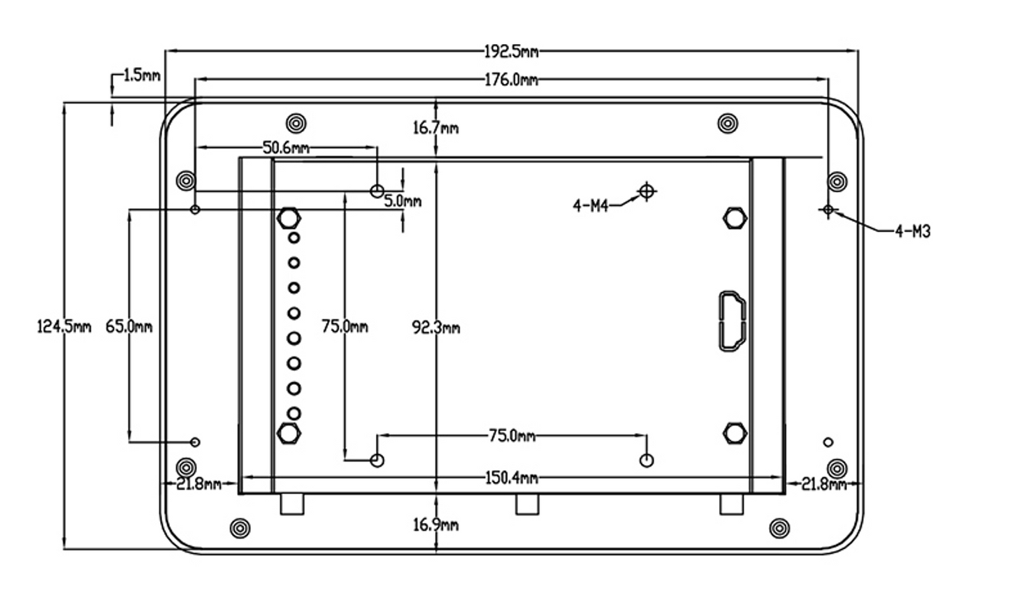 7" inch RK3288 All in One HMI Android Panel PC, ControlHUB Series, IPS, ABS Frame