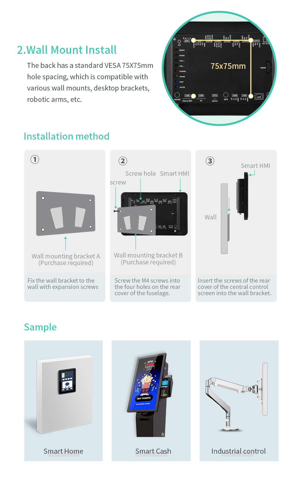 10.1" inch RK3288 All in One HMI Android Panel PC, ControlHUB Series, IPS, ABS Frame