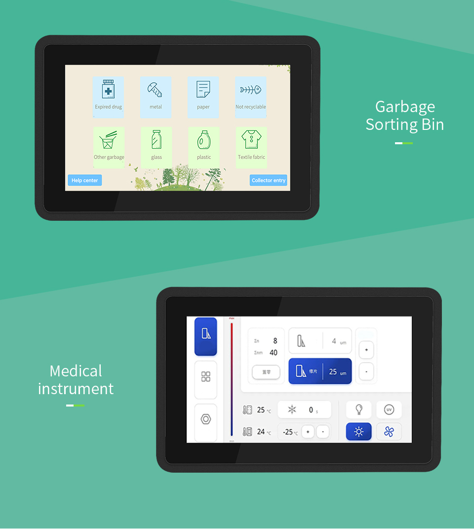 7" inch RK3568 All in One HMI Android Panel PC, ControlHUB Series, IPS, ABS Frame