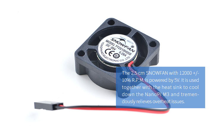 Cooling Set for M3: Combination of Heat Sink & Cooling Fan