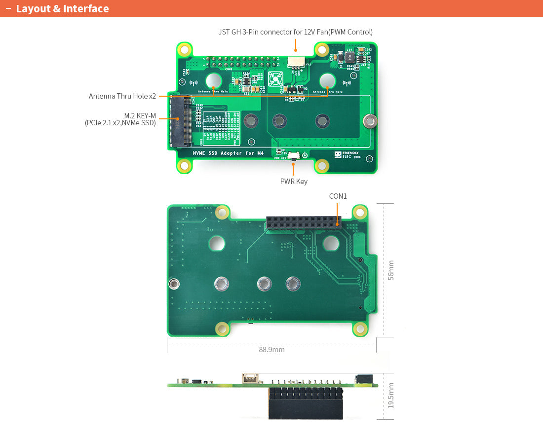 NVMe SSD Adapter for M4