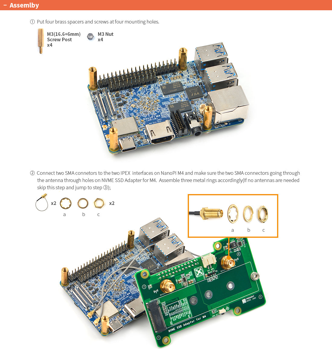 NVMe SSD Adapter for M4