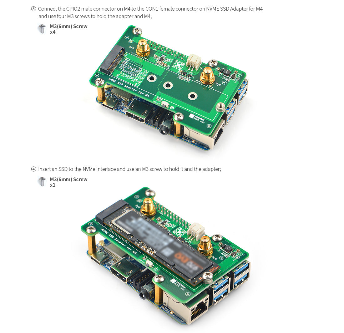 NVMe SSD Adapter for M4