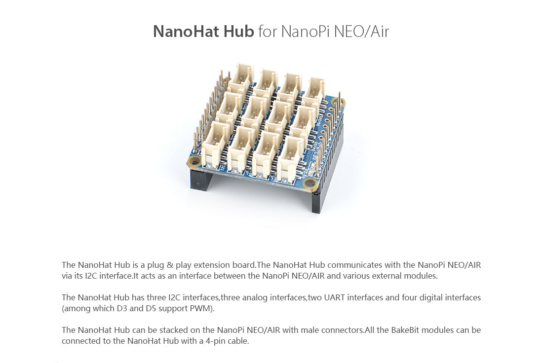 Friendly Elec NanoHat Hub for NanoPi NEO/NEO2/Air/NEO Plus2
