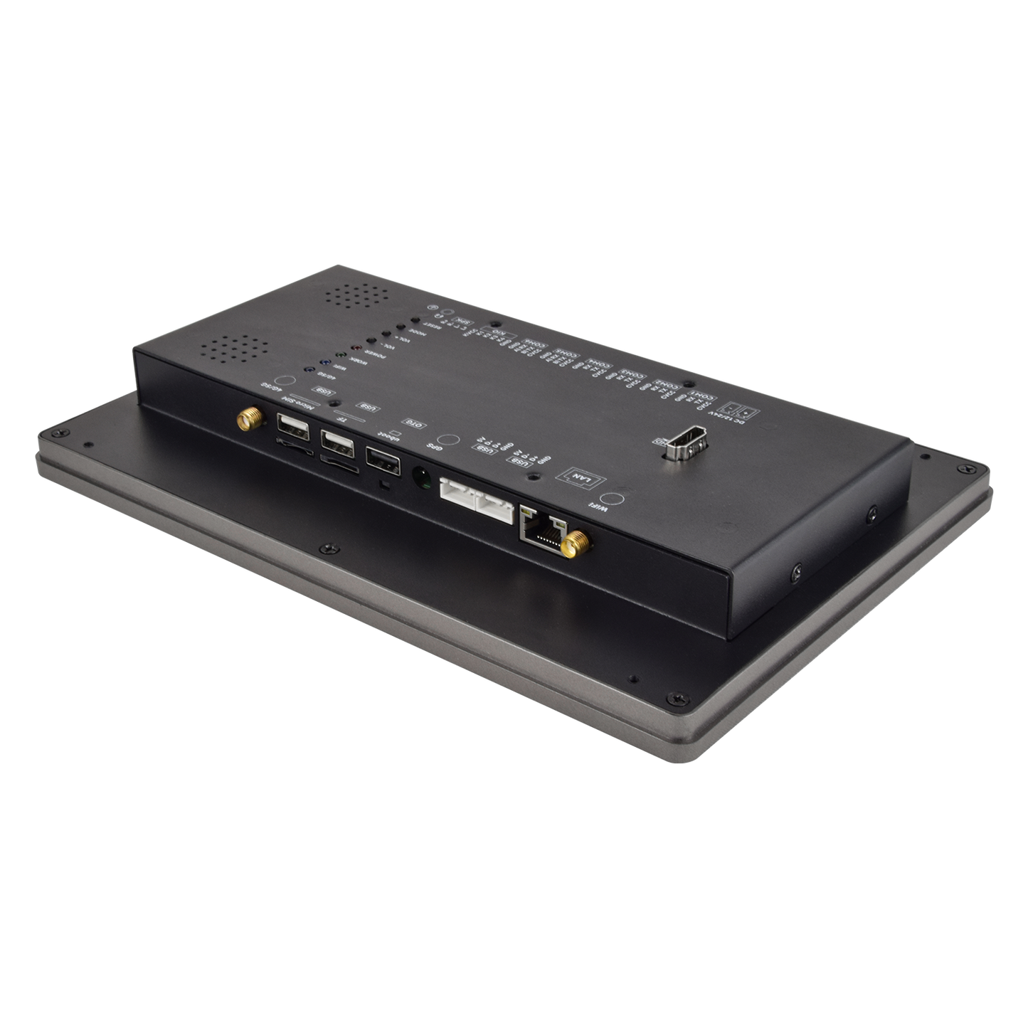 10.1" inch RK3568 2x INT SPK All in One HMI Android Panel PC, ControlHUB Series, IPS, ABS Frame