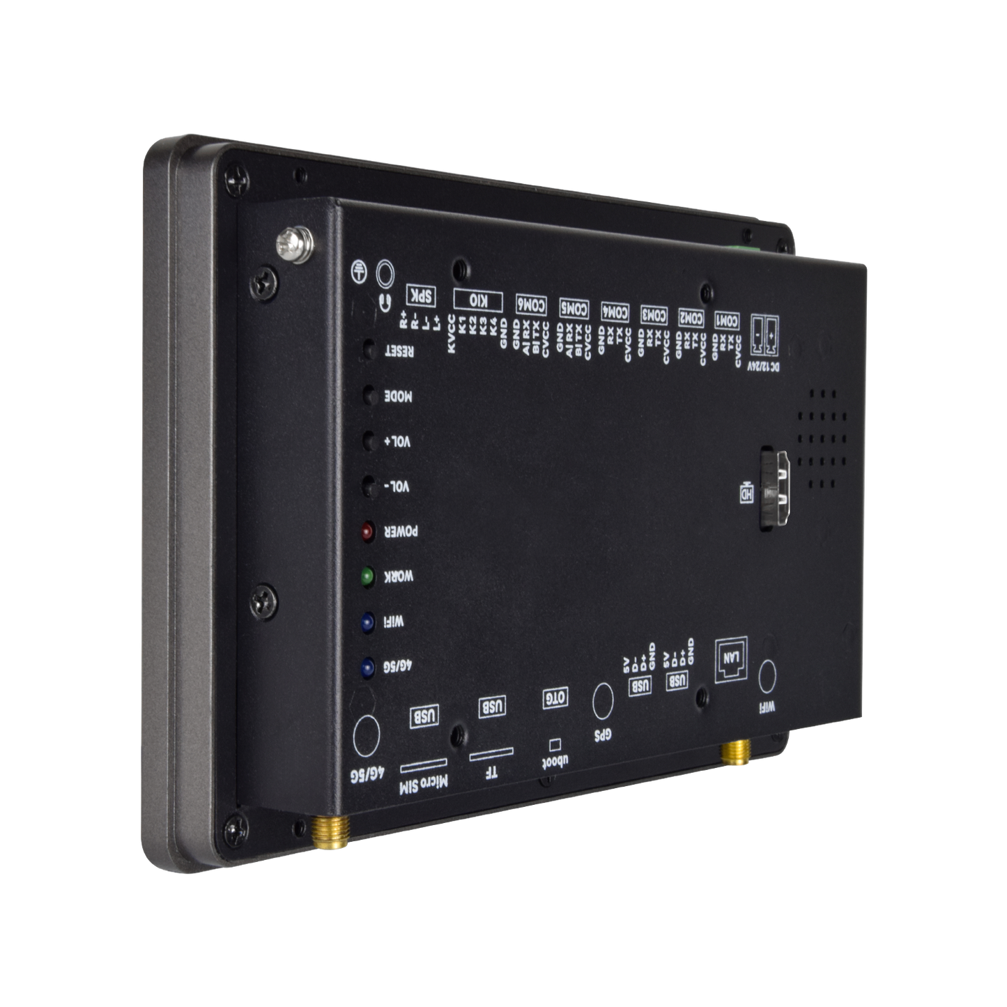 7" inch A133P 2x INT SPK All in One HMI Android Panel PC, ControlHUB Series, IPS, ABS Frame