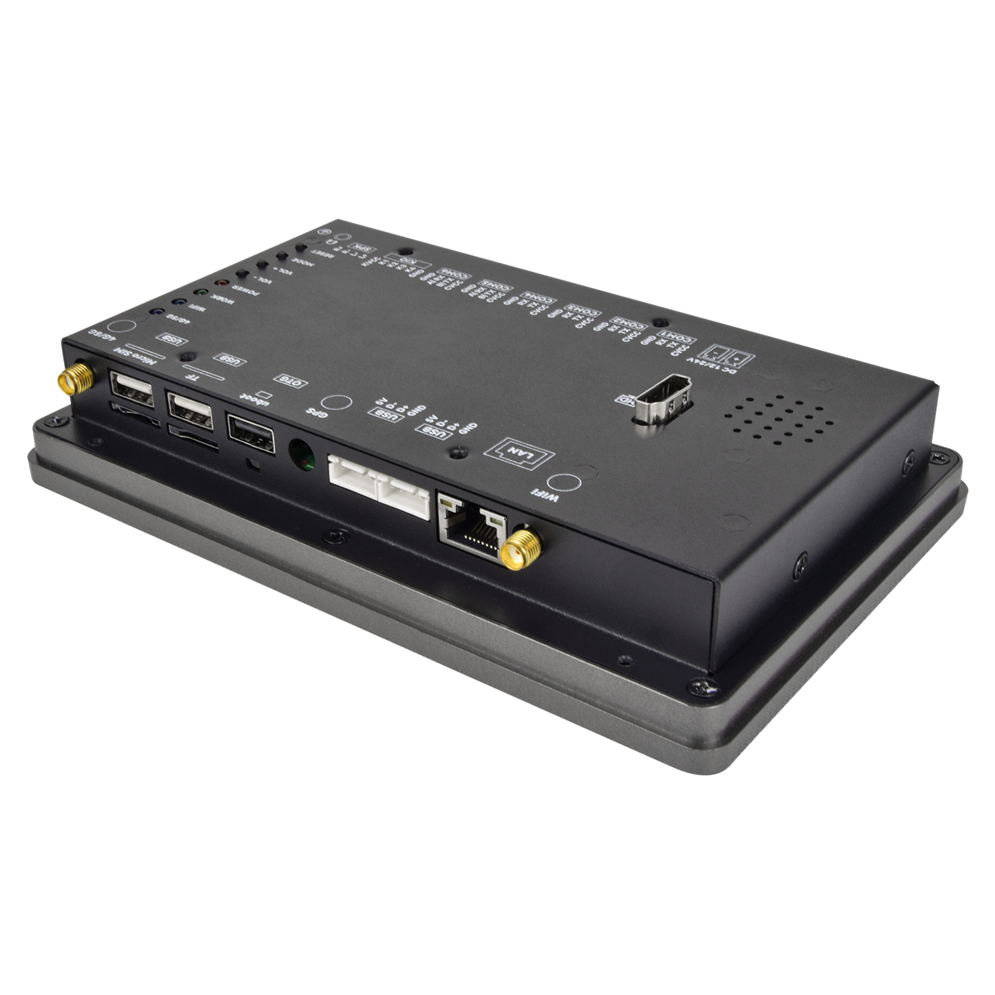 7" inch RK3568 2x INT SPK All in One HMI Android Panel PC, ControlHUB Series, IPS, ABS Frame