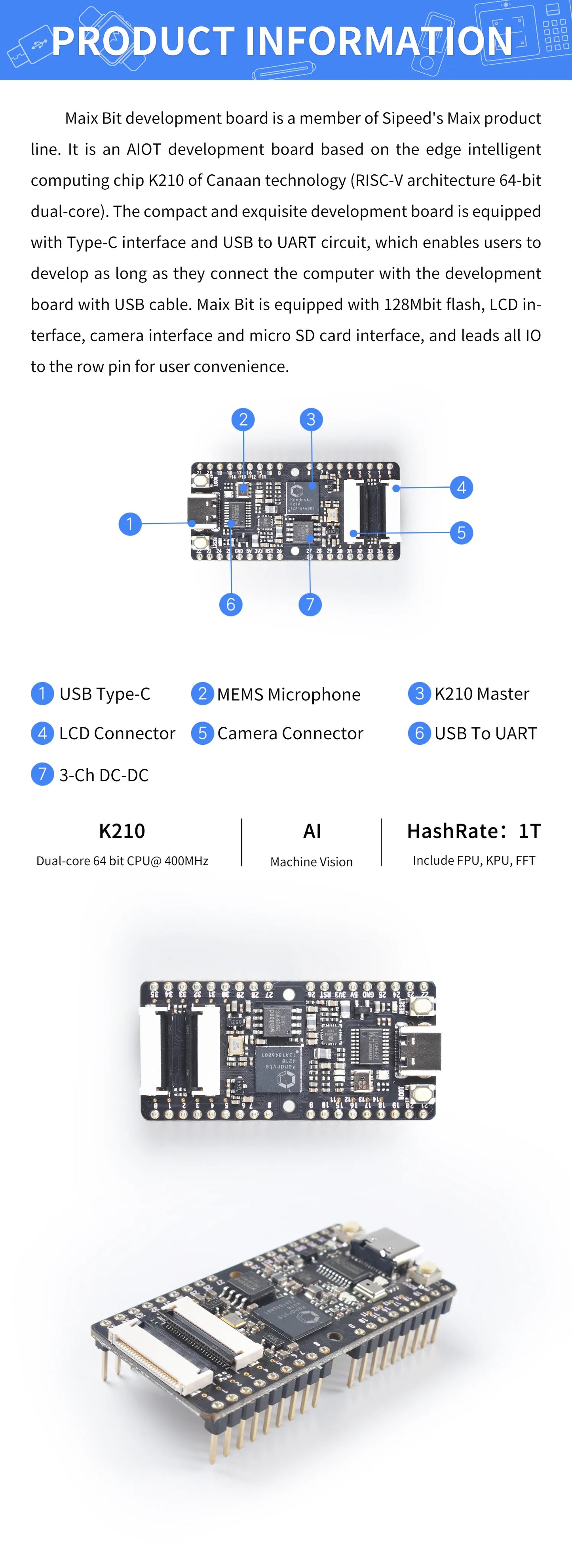 Sipeed Maix I Maix Bit Board