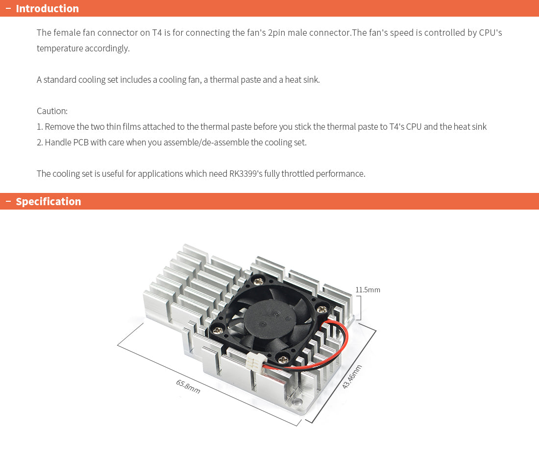 Cooling Set for NanoPC-T4