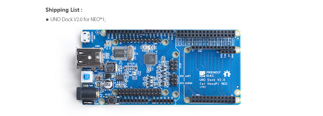 UNO Dock V2.0 for NanoPi NEO