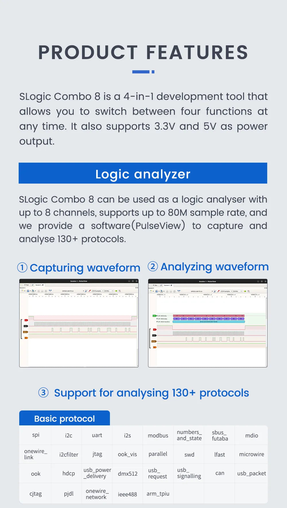 Sipeed SLogic Combo 8 Slogic Analyze
