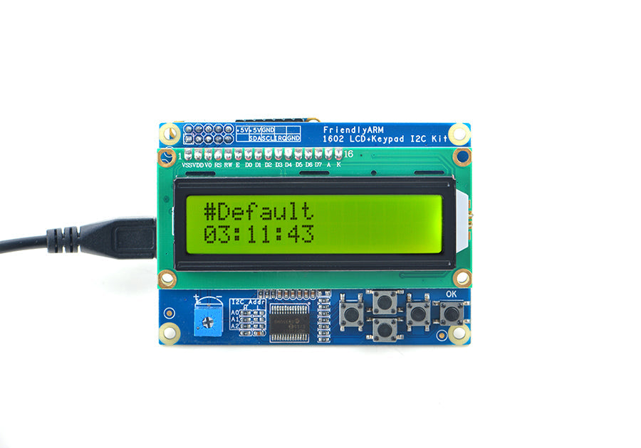 I2C Interface 1602 LCD Module with Keypad for Pi
