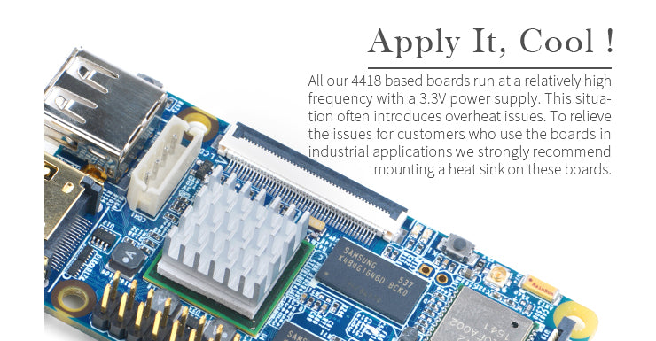 NanoPi M1 Plus / DUO2-Pure Aluminum Heat Sink with 3M thermal paste